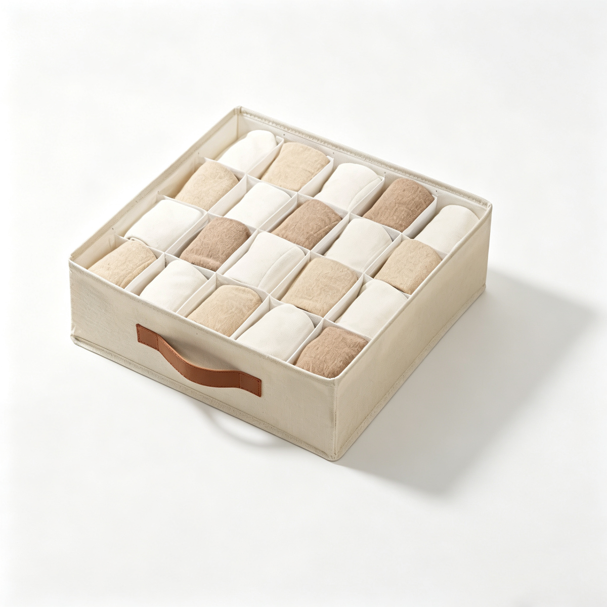 20-Compartment Sock Storage Box